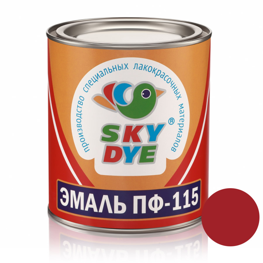 Вишневая эмаль ПФ 115 2,7 кг