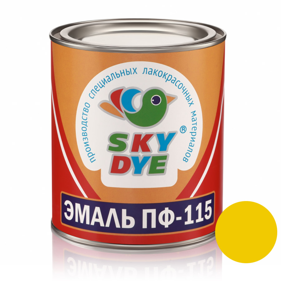 Желтая эмаль ПФ 115 1,9 кг