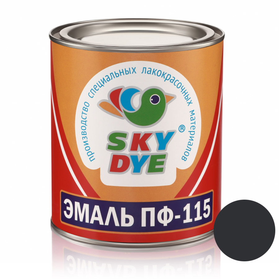 Черная эмаль ПФ 115 2,7 кг