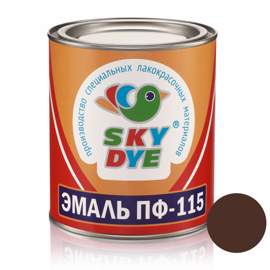 Коричневая эмаль ПФ 115 2,5 кг